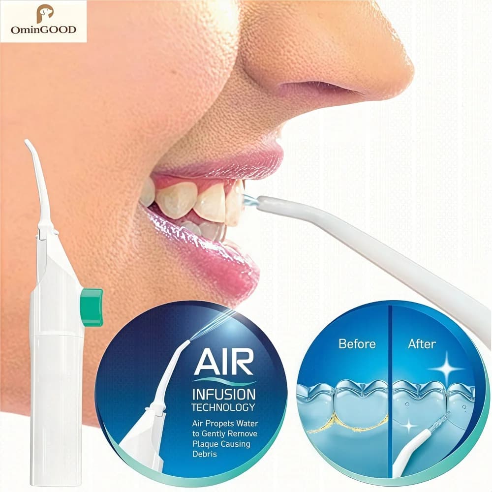 Portable Manual High Pressure Oral Irrigator Household Water Flosser Deep Clean Teeth Whitening Dental Care Cleaning Tool