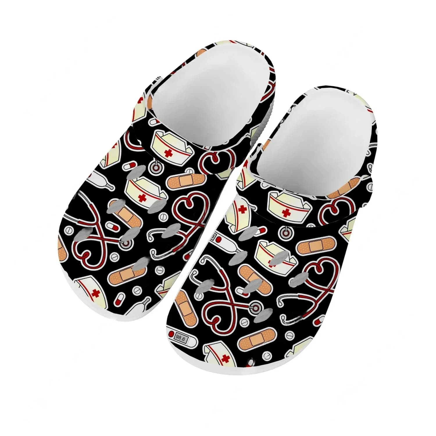 Scarpe da acqua Nurse Heart, comode e alla moda, per uomo e donna, zoccoli da casa e giardino, sandali personalizzabili, ciabatte traspiranti con fori da spiaggia