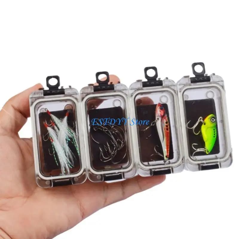 G6DE 1/4 pezzi scatola attrezzatura portatile organizzatori scatola attrezzatura da pesca in mare impermeabile custodia da