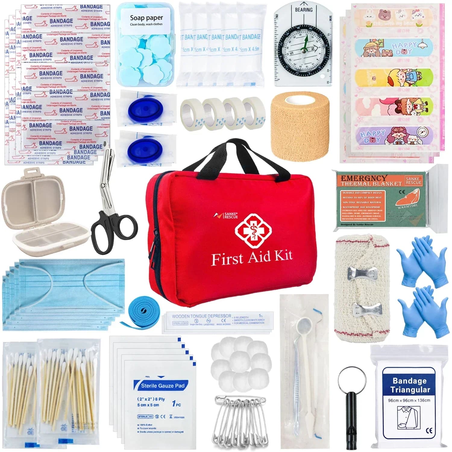 Kit di pronto soccorso Kit di emergenza tattica multiuso da 26-330 pezzi negli accessori per auto Kit di sopravvivenza borsa medica da campeggio
