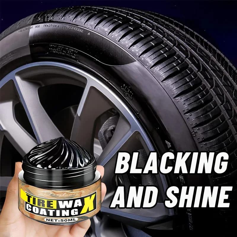 NEW TIRE SHINE WAX - Aspetto bagnato nero extra lucido per vinile, gomma e plastica - Illumina e protegge auto, camion, motocicli, R