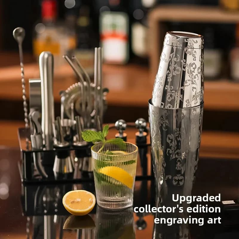 Darth Vader Shaker Set Shaker da cocktail in due pezzi intagliato Kit di attrezzi da bar Boston in acciaio inossidabile per barista domestico