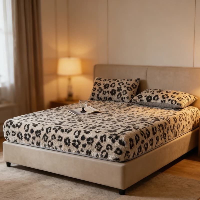 Set Coprimaterasso di Lusso in Peluche di Coniglio, Protezione Materasso Spessa Traspirante per Tutte le Stagioni, Adatto alla Maggior Parte dei Materassi, Durevole