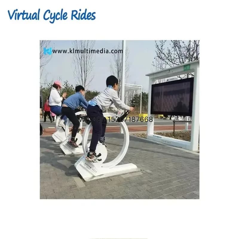 Wmwmnu for Ride a Bike Racing Game Outdoor Sport Gym Waterproof Large LCD Touch Screen Kiosk Signage Virtual Cycling