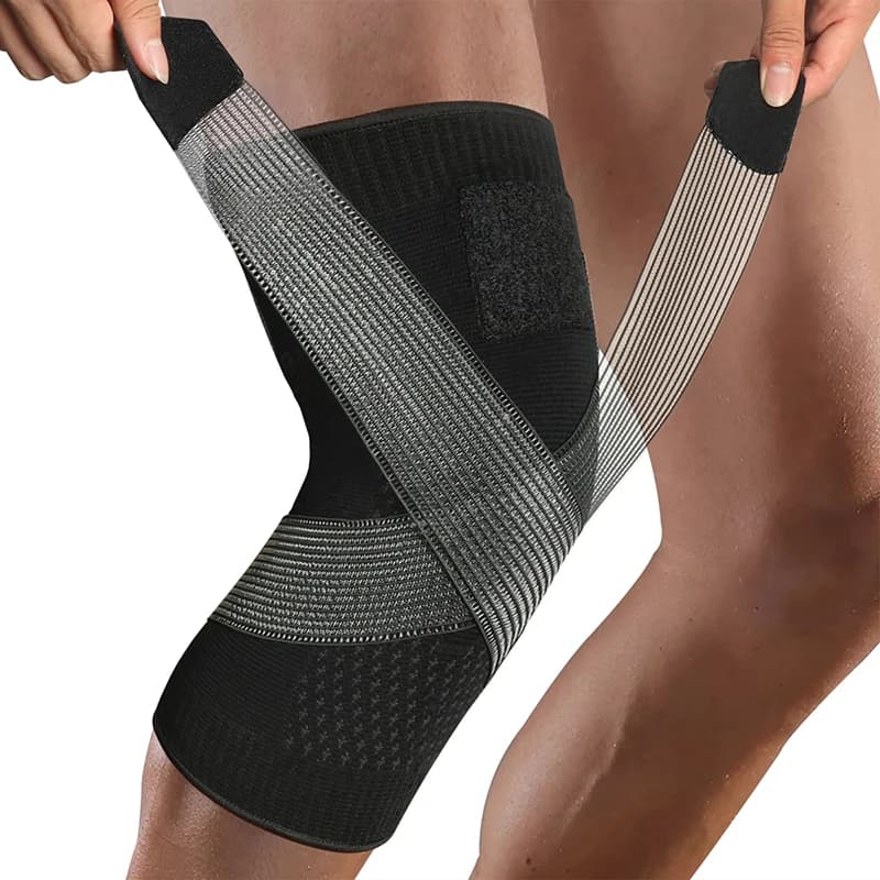 1PC ginocchiera sportiva uomo donna ginocchiere elastiche pressurizzate supporto attrezzatura fitness basket pallavolo tutore protezione fasciatura