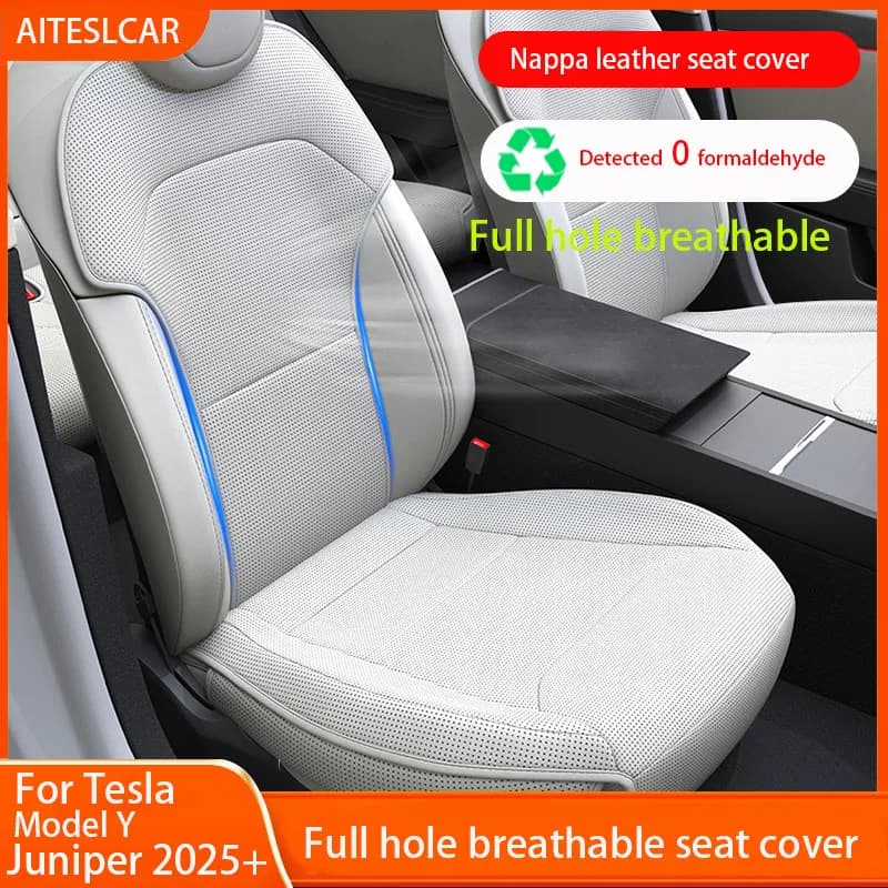Car seat pads for Tesla Model Y Juniper 2025 Breathable for all seasons Rear seat cushion Protective cover Leather cushion Nappale Accessories