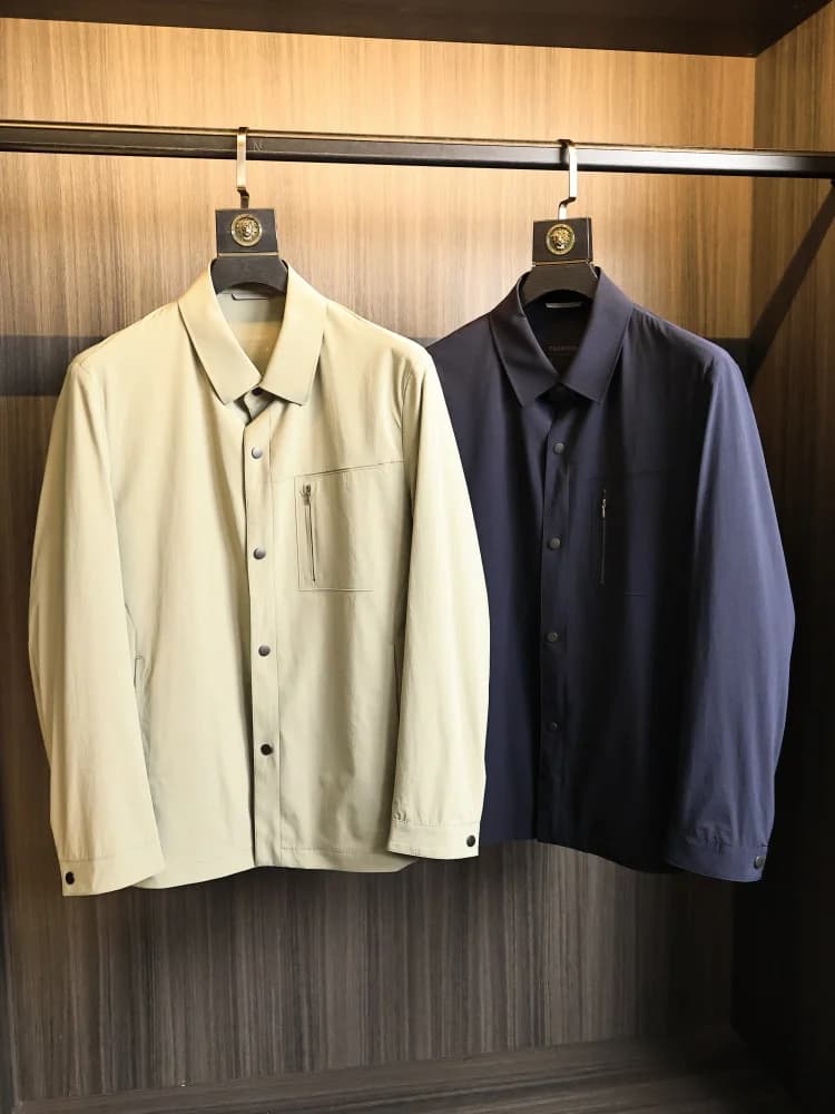 Seamless Pressed Glue Process! Executive Series! Summer Men's High-End Business Commute Elastic Cool-Feeling Collar Jacket