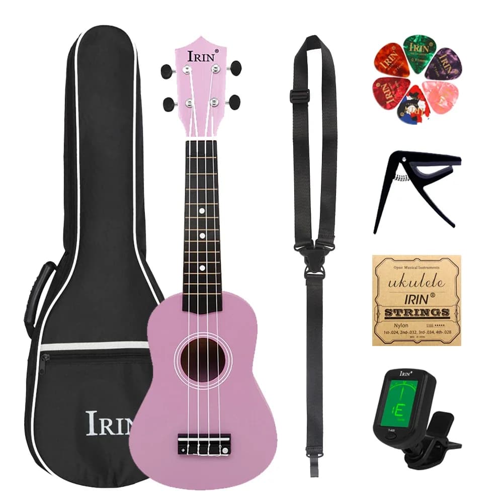 IRIN 21 pollici Ukulele 4 corde chitarra hawaiana pannello in tiglio Guitarra Ukulele con borsa sintonizzatore plettri parti di chitarra portatili