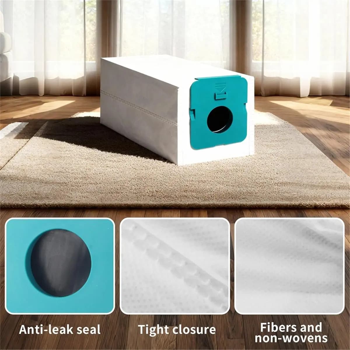 [A99U] 16 Vacuum Cleaner Bags for Jet VCA-ADB95/VCA-ADB952 Clean Station, Multi-Layer High Capacity Dust Filter