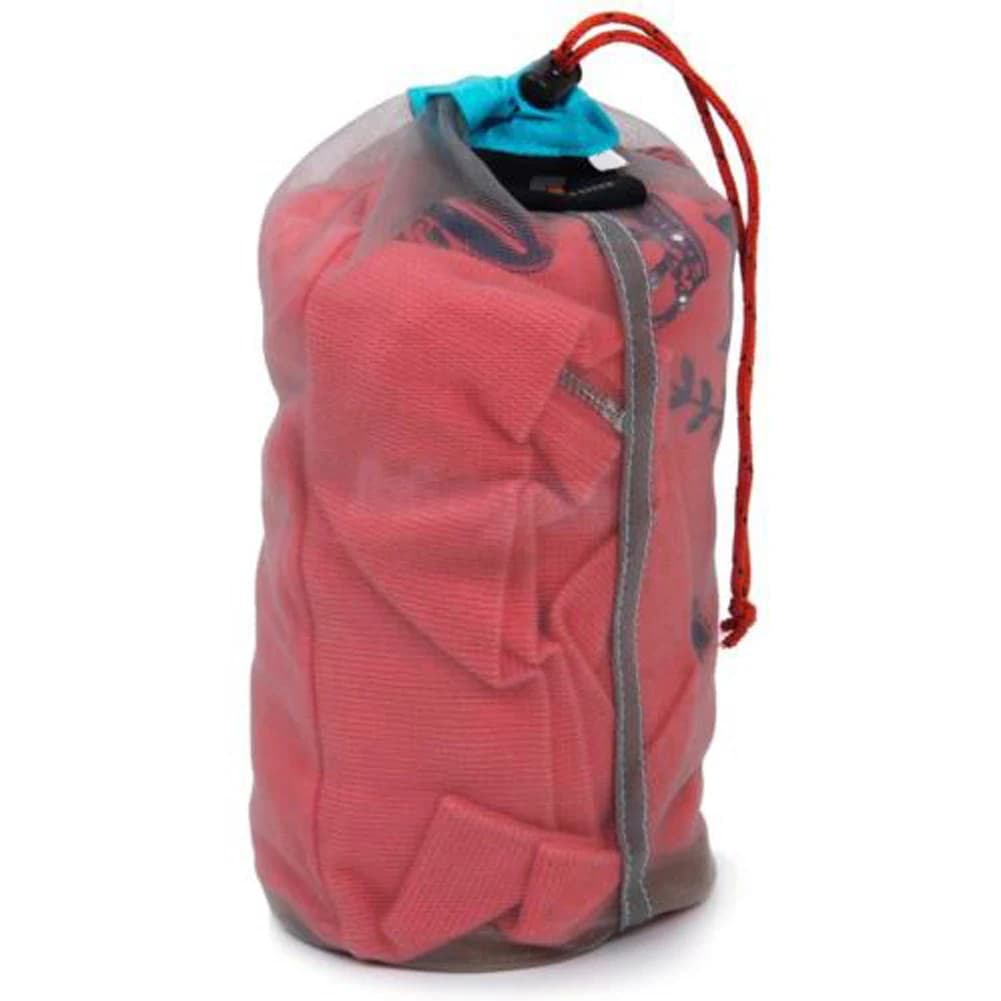 Ultra-light nylon mesh pockets with coulisse, storage bags, net laundry bags, camping organizer, travel, excursions, outdoor sports
