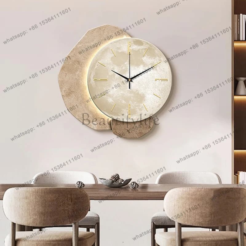 Modern Stylish Minimalist 3D LED Wall Clock with Light for Living Room Home Decor Creative Design Luxury Premium Wall Clock
