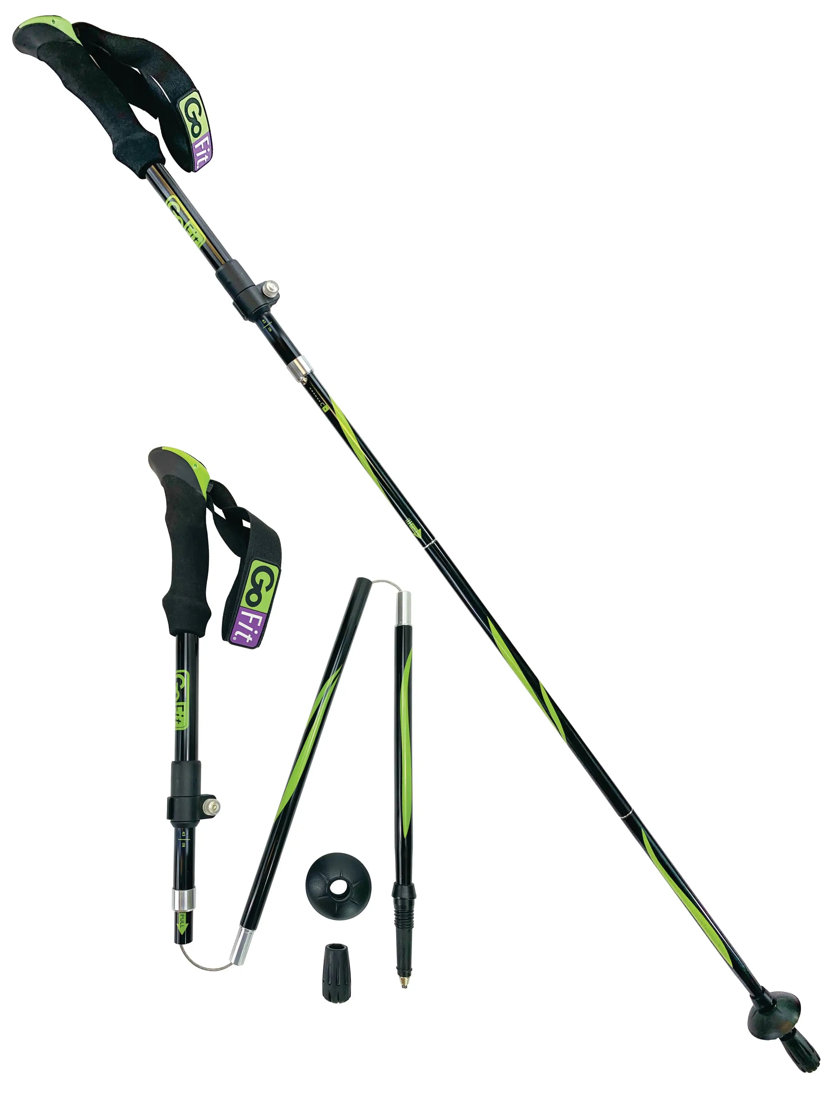 Trekking Poles Set for Hiking and Walking Outdoor Use Lightweight Adjustable Design