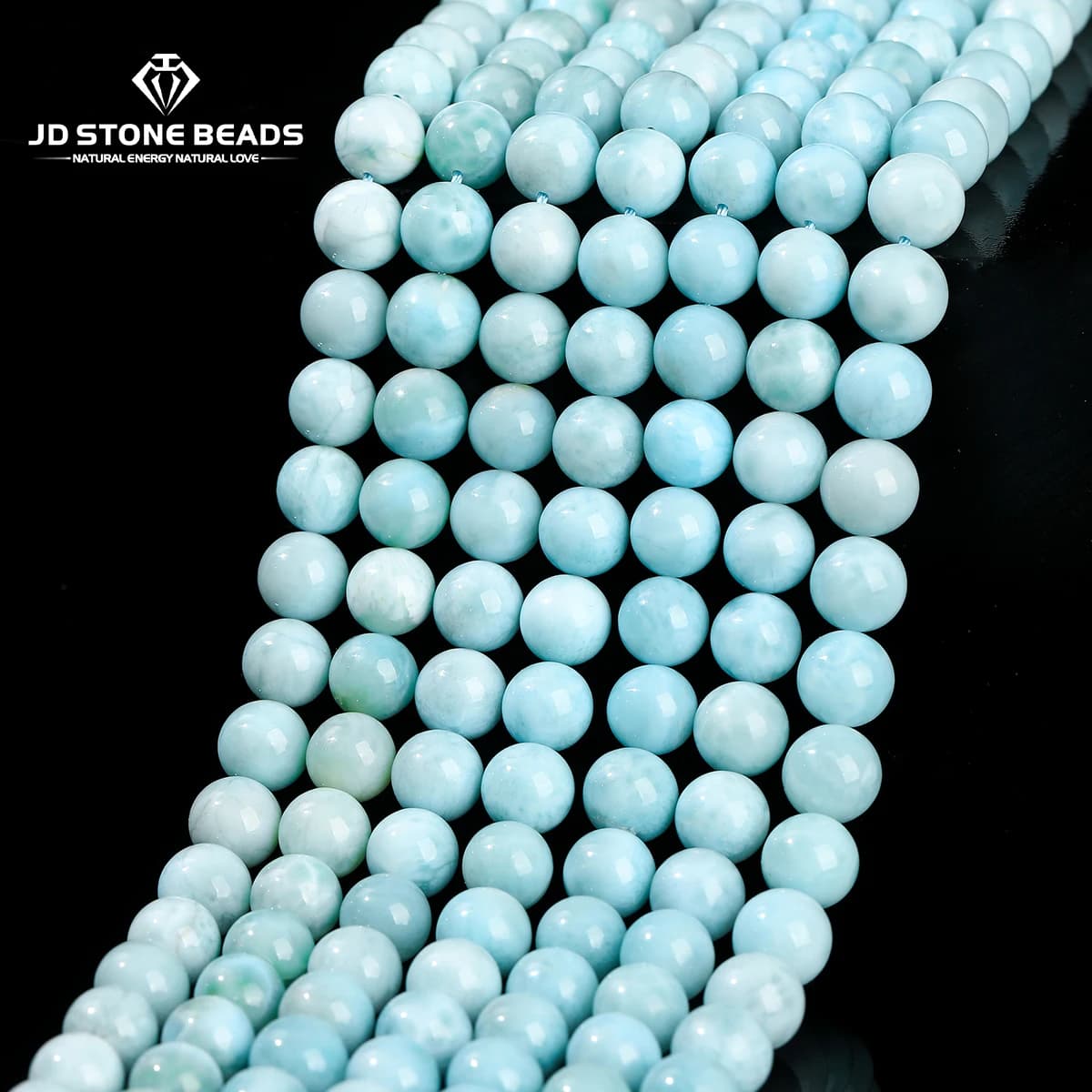 3A Naturale Dominica Larimar Pietra Perlina Liscia Rotonda Allentata Del Distanziatore Oceano Mare Della Pietra Preziosa per la Produzione di Gioielli Accessorio Braccialetto FAI DA TE
