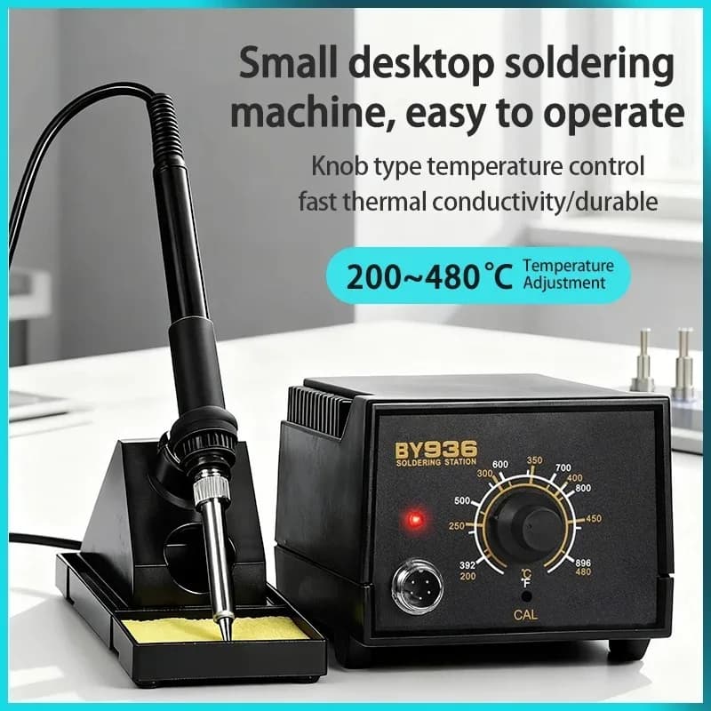 Kit Saldatore 9-in-1 per Riparazione di Circuiti Stampati di Elettronica e Telefonia, Stazione di Saldatura Digitale 936 60W con Temperatura Regolabile