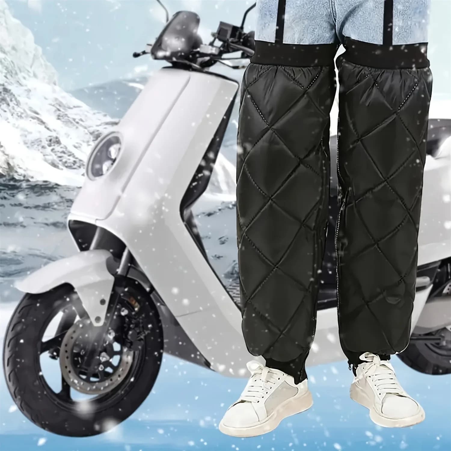 Ginocchiere per veicoli elettrici protezione dal vento e dal freddo speciali ginocchiere invernali calde per moto, ispessite impermeabili e antivento