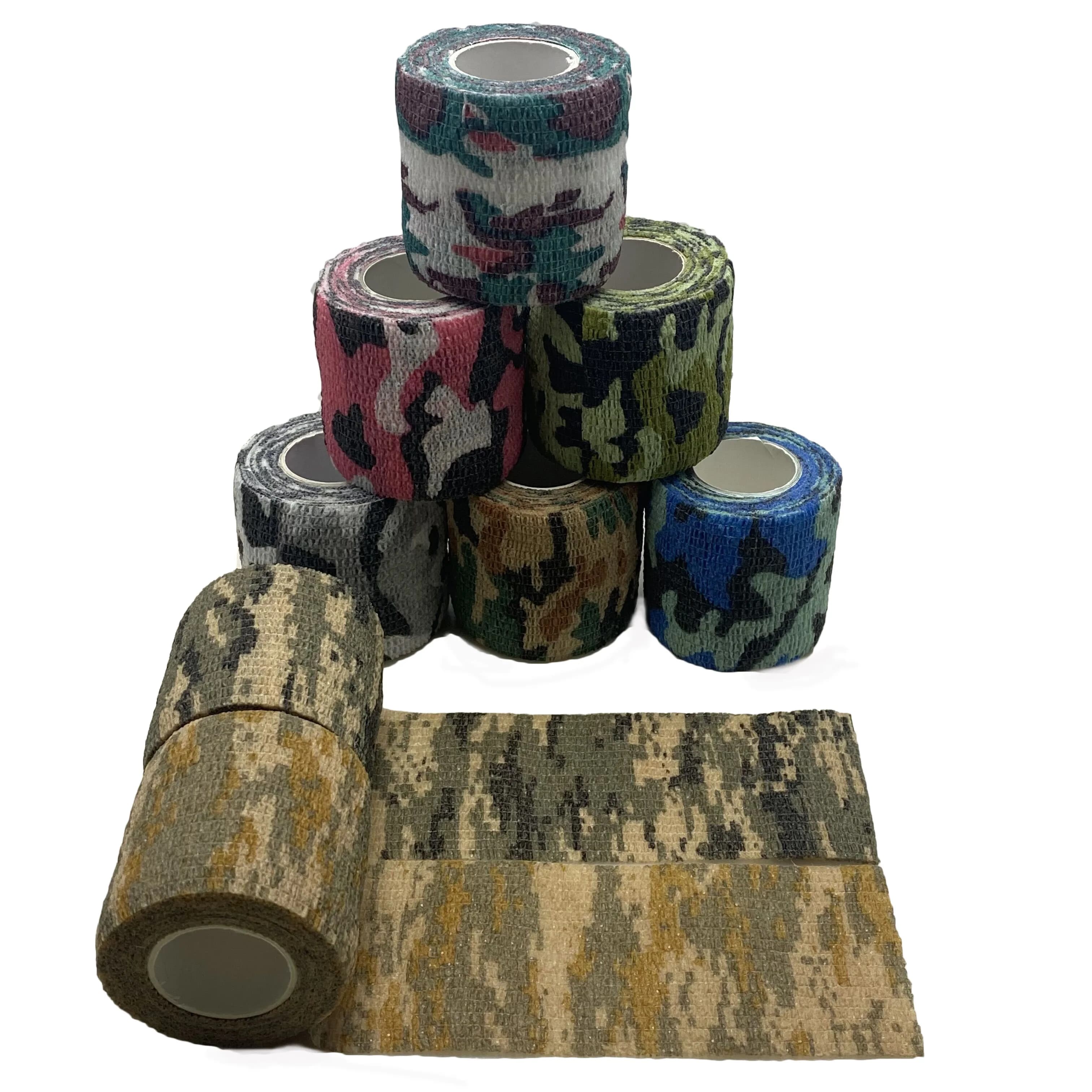 Benda elastica autoadesiva non tessuta Sport Nastro per pollice per dito Tattico Camo Wrap veterinario Benda per animali domestici Nastro mimetico scotch medico