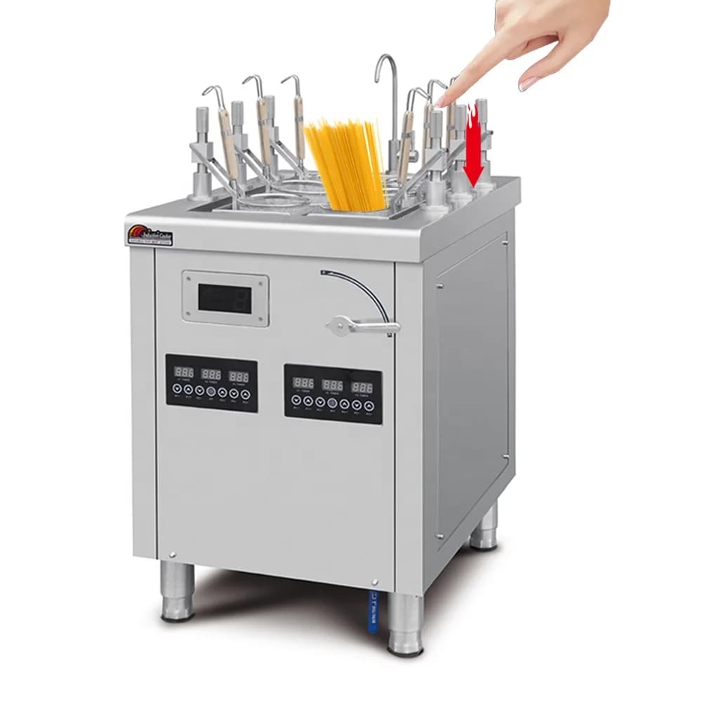 Cuociuga per pasta Sollevamento automatico Stazione di cottura per noodle Ristorante Induzione commerciale Gyoza Spaghetti Robot Ramen Macchina da cucina