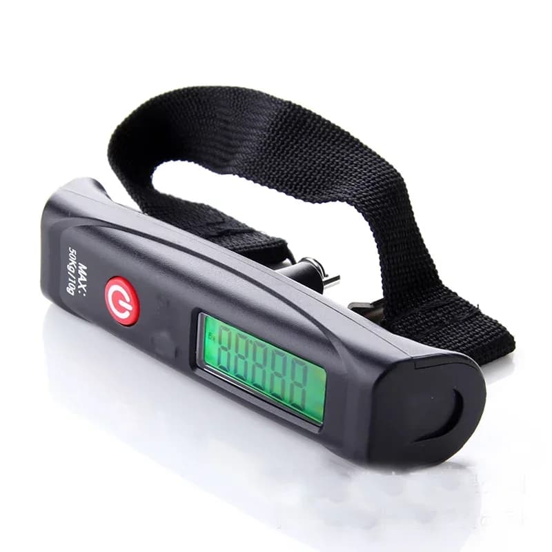 Bilancia Digitale Portatile per Bagagli 50kg/10g, Bilancia Elettronica da Viaggio per Valigie con Gancio