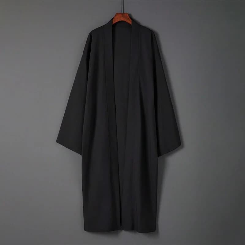 Cardigan trench medium length versatile in Japanese style Hong Kong Solid Color, long style Chinese style Hanfu sunscreen fashionable cosplay jacket clothing
