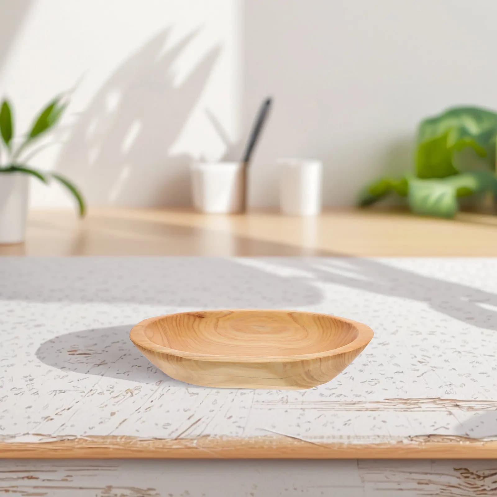 Vassoio per Frutta in Legno Ovale, Piatto Decorativo per Snack, Vassoio per Conservazione Frutta Secca, Piatto di Servizio per Hotel e Ristoranti