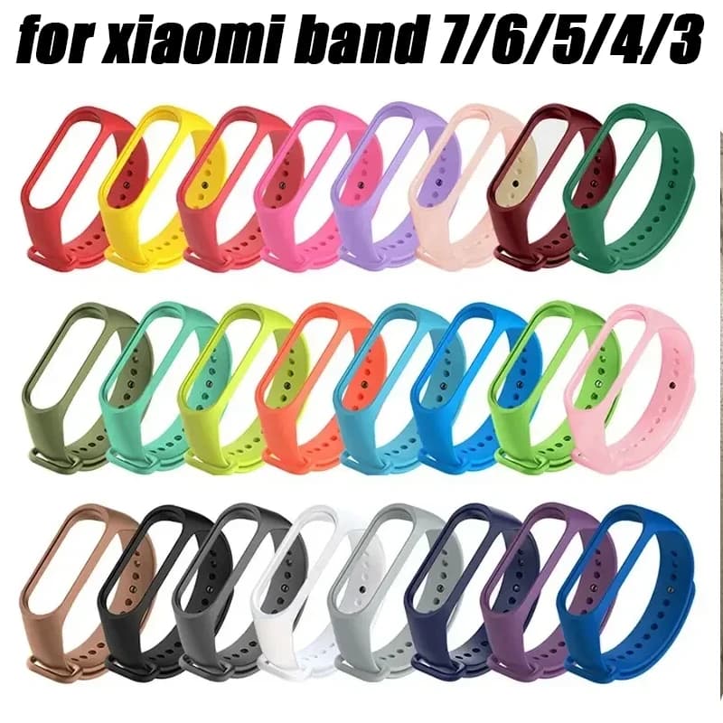 2 pezzi cinturino per Mi Band 7 6 5 4 3 braccialetto Xiaomi Mi Band cinturino sportivo in silicone cinturino di ricambio accessori Smartwatch