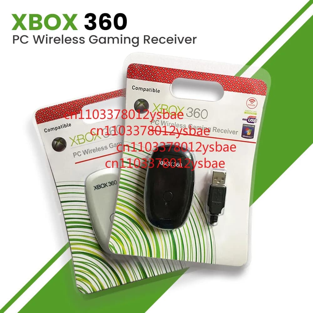 Adattatore ricevitore di gioco per controller wireless per PC per Microsoft XBOX 360-nero/bianco
