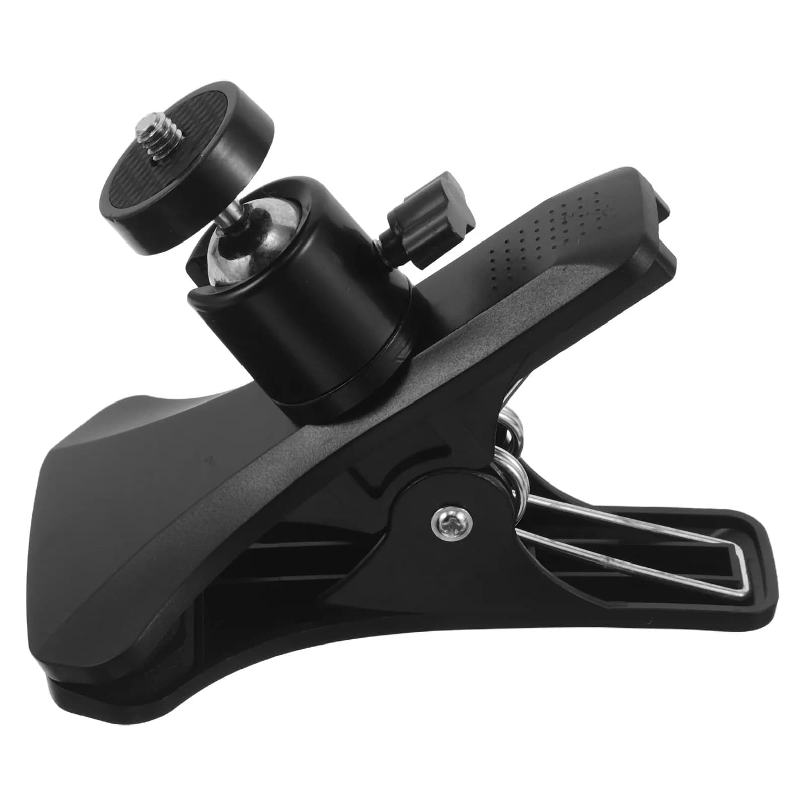 Space Saving Camera Clamp Mount with 360 Degree Ball Head for Video Photography Studio Backdrop Webcam Dslr Action Camera Tripod