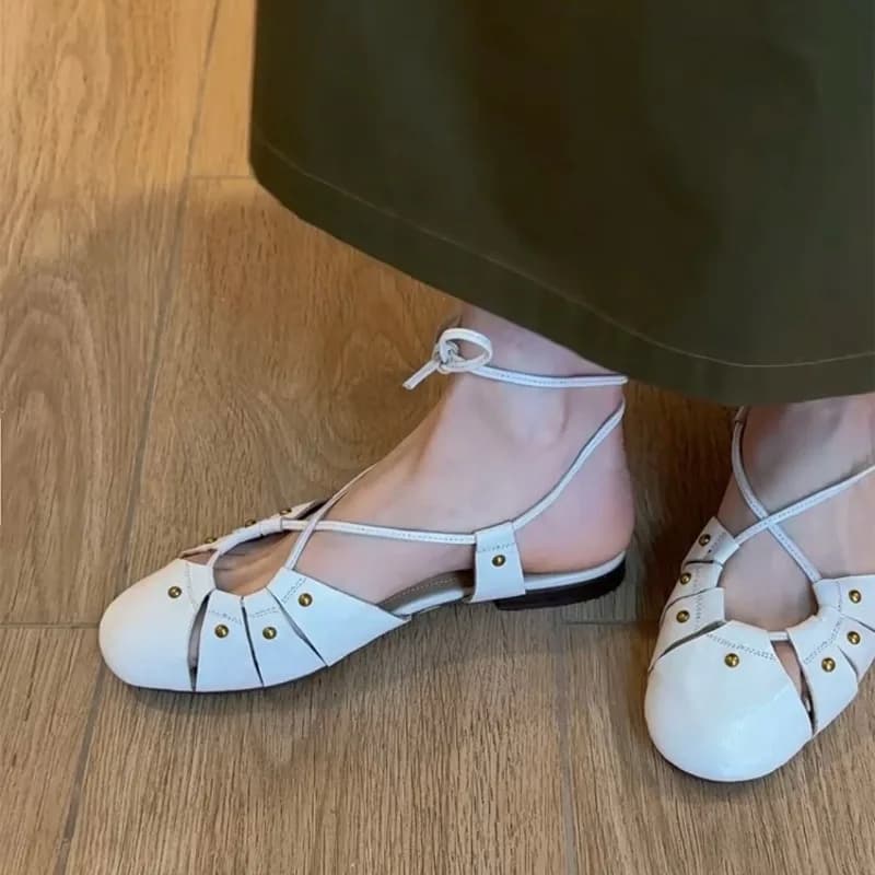 Women Flat Sandals Casual Shoes Woman Slippers Slingback Trend Summer Designer Dress Shallow Soft Leather Comfort Sandalias