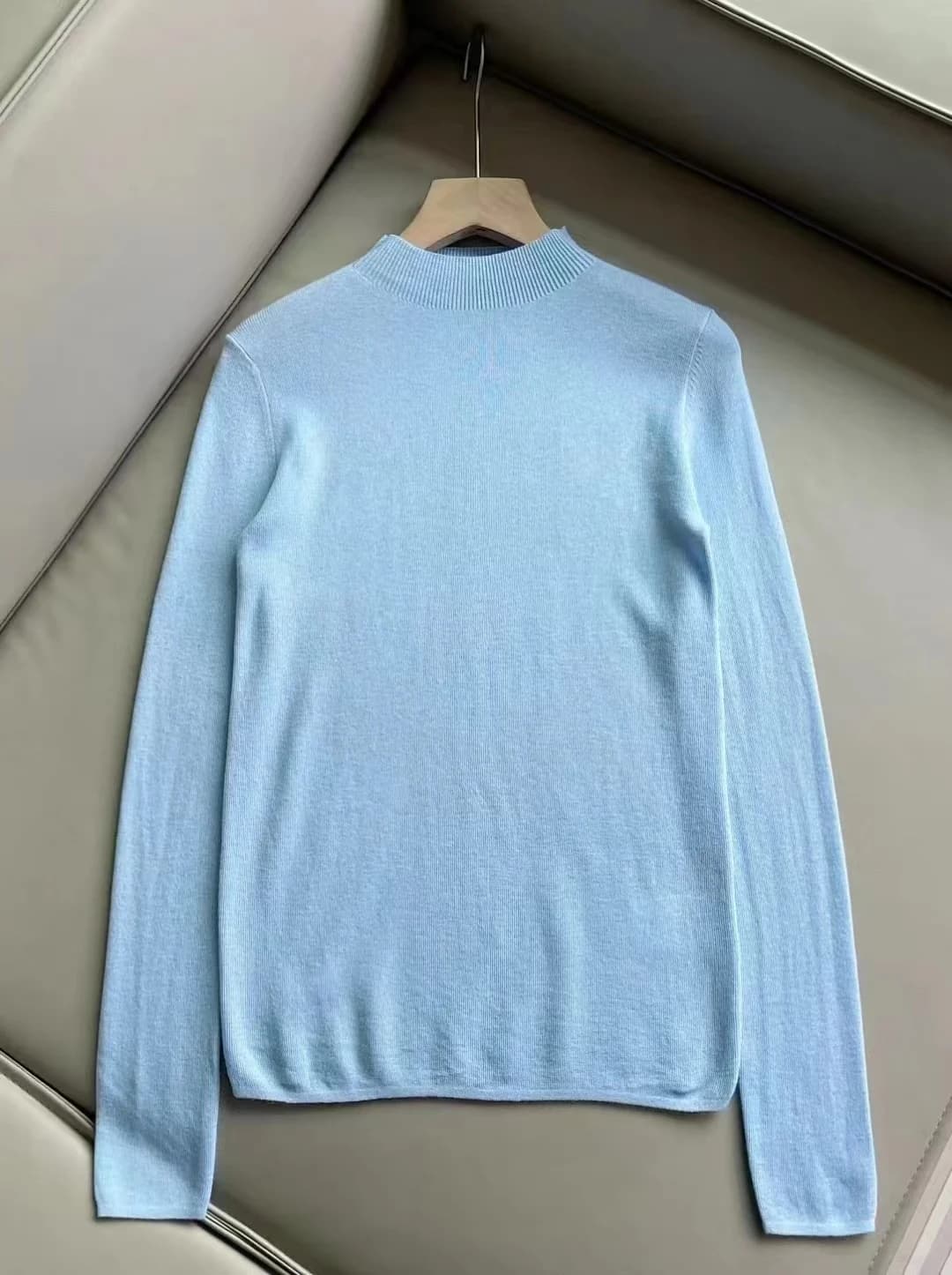 Maglione universale a 6 aghi con collo alto in lana, modello base, autunno inverno, versatile, abbinabile a tutto, in misto poliestere, da donna