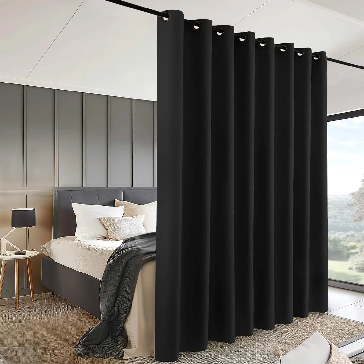 Tenda Divisoria per Porta Scorrevole in Vetro, Parete Divisoria per Privacy in Camera da Letto, Tende Larghe per Porta del Patio