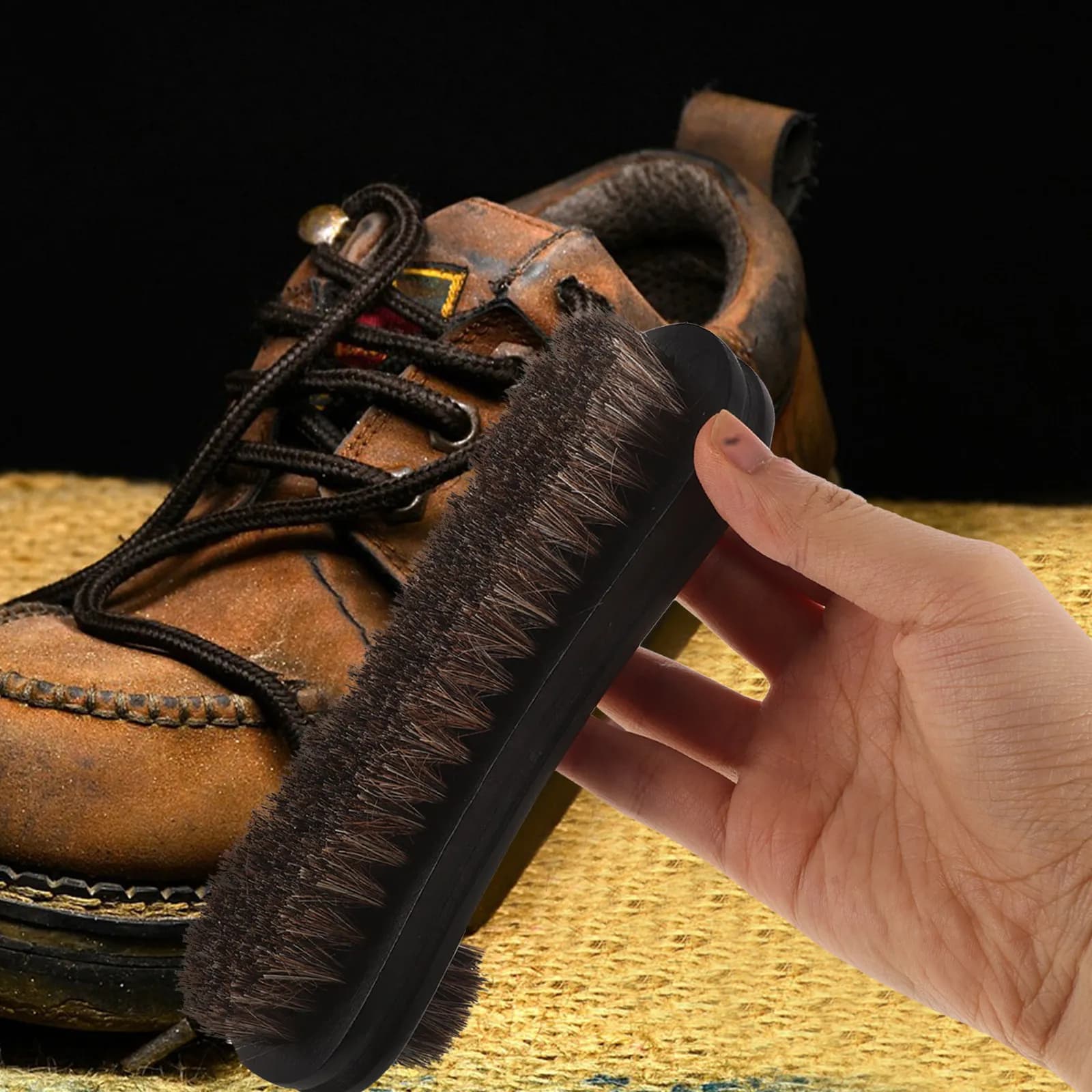 Shoe Brush Durable Soft Bristles Shoes Cleaning Brush Polishing Tool Practical Multifunctional Cleaning Brushes