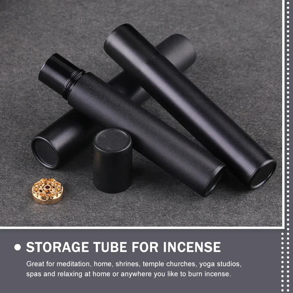 Tubo Portaincenso in Lega di Alluminio, Compatto e Portatile, di Piccole Dimensioni per Bastoncini d'Incenso, Casa, Ufficio, Meditazione, Spa