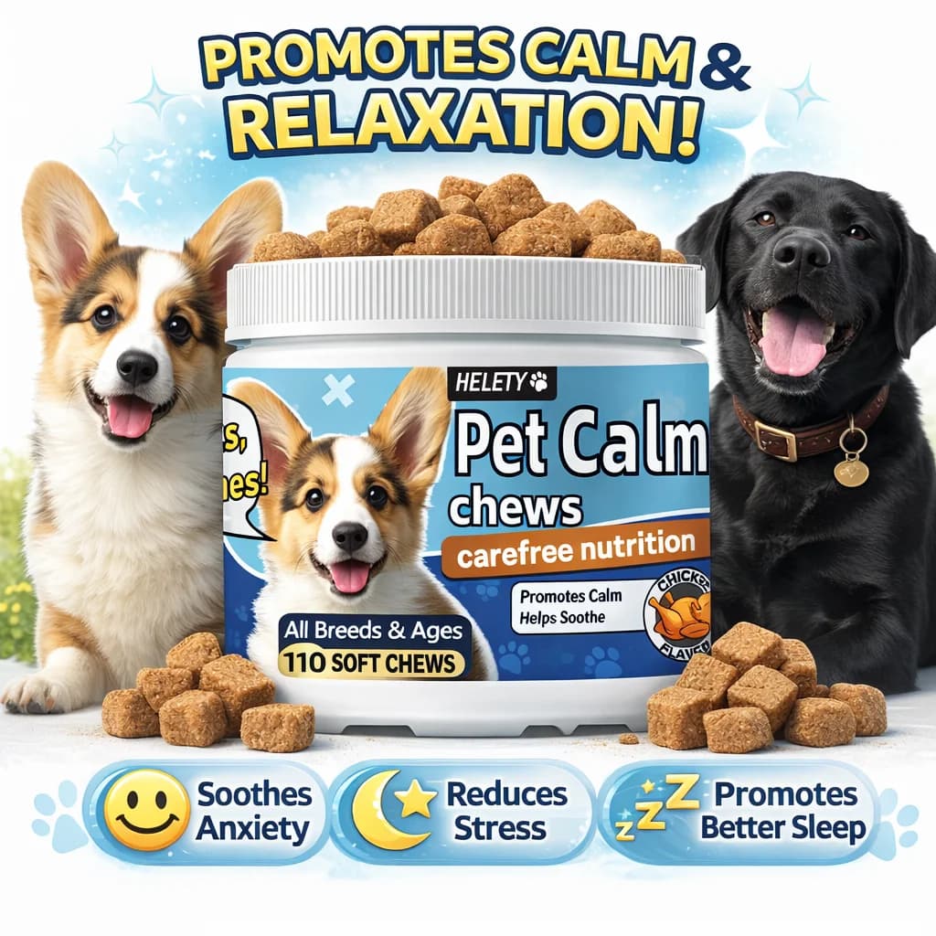 Calming Chews for Dogs with Melatonin - Puppy & Large Pet Treats - Composure Calming Chews for Stress & Relaxation, 110 Count