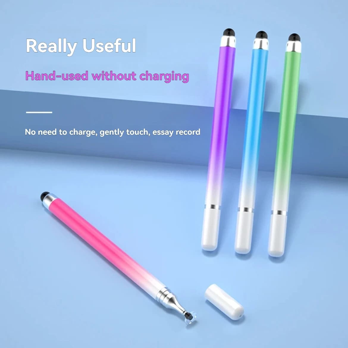 Penna capacitiva a doppia testa disco testa in Silicone stilo a doppio scopo PaintingOffice ritocco penna per Tablet cellulare penna capacitiva