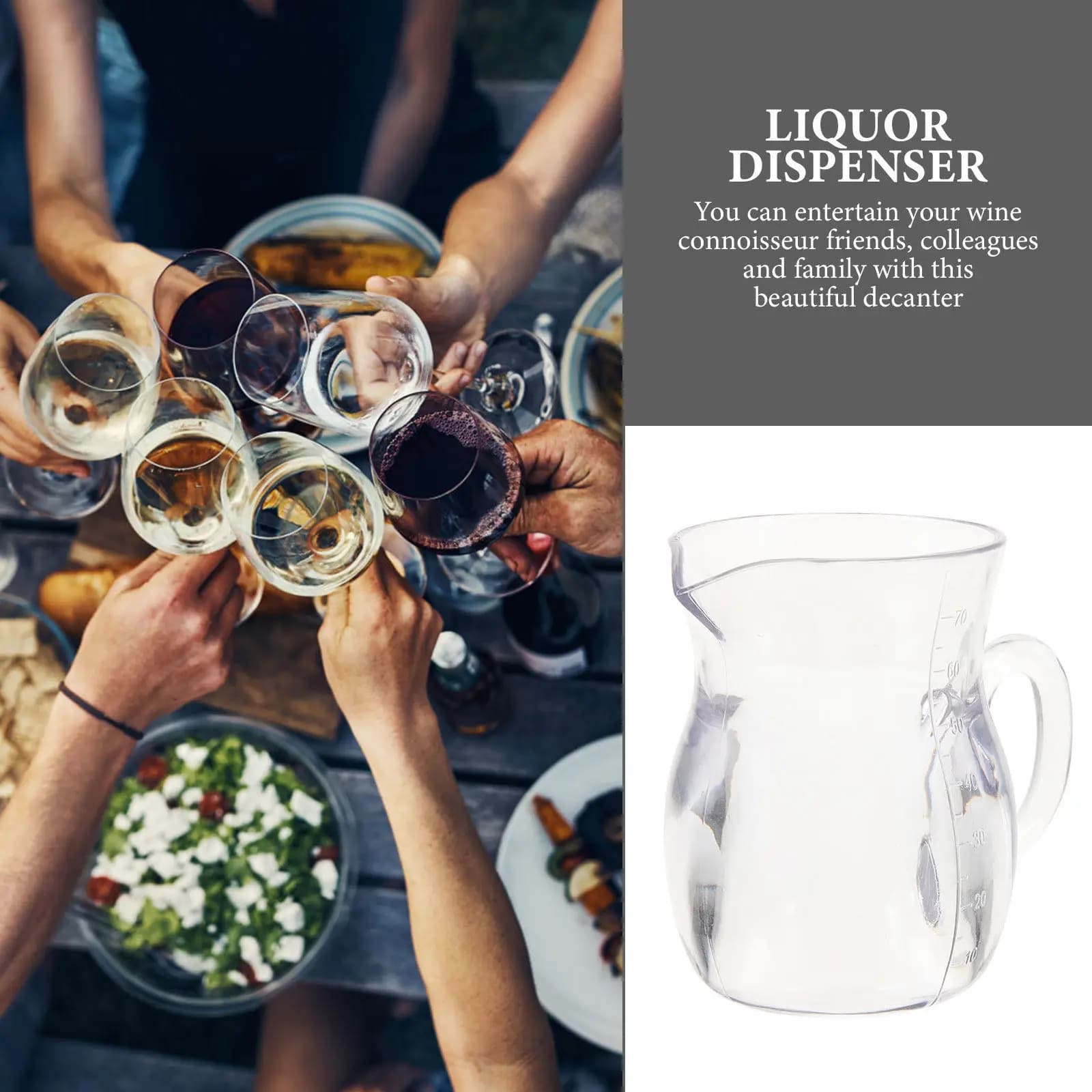 2Pcs Wine Decanter Reusable Red Wine Dispenser Elegant Handheld Liquor Divider for Home Bar Party Cocktail Dispenser