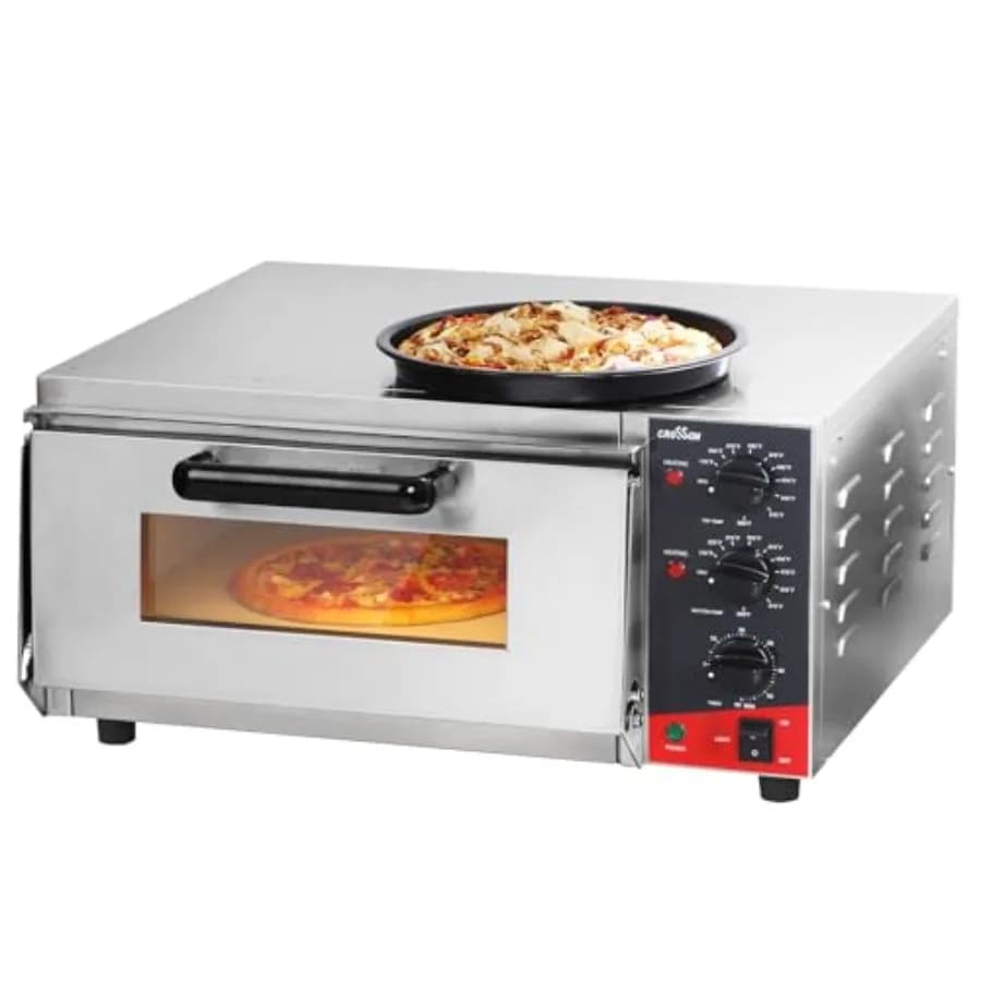 ETL listed Commercial 16 inch Countertop Electric Pizza Oven with pizza stone, Multipurpose Indoor Pizza oven for Restaurant us