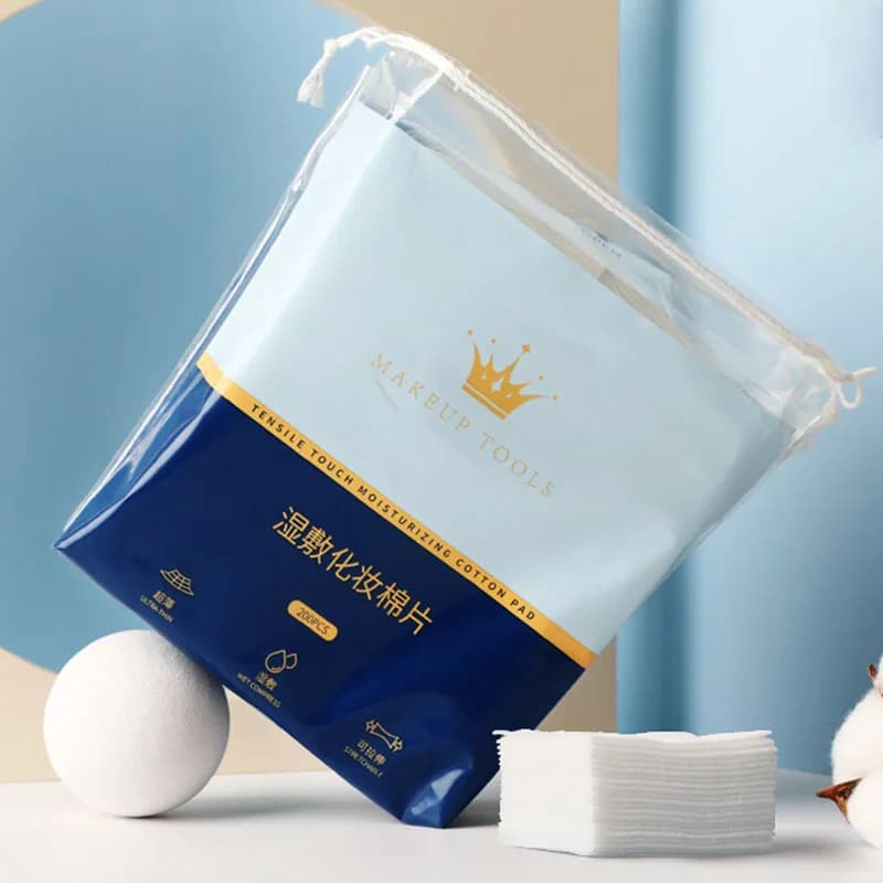 200 pz. Dischetti di cotone portatili per la rimozione del trucco, tamponi di cotone per il viso, maschera in carta traspirante HZM05