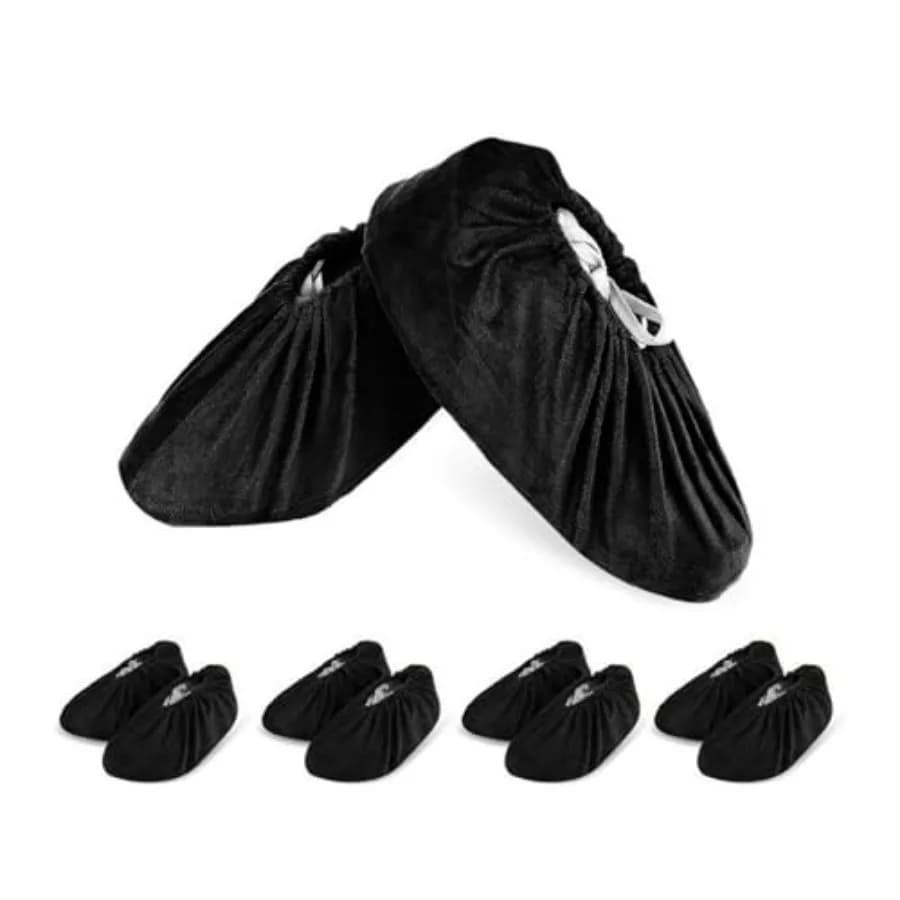 5-Pair Reusable Shoe Covers, Non-Slip, Washable, and Thickened Boot Covers for Floor and Carpet Protection