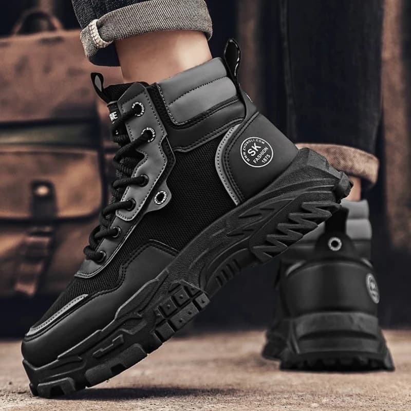 2025 SA Nuovi uomini Color Block High Top Stivali da lavoro per escursionismo all'aperto Suola spessa Antiscivolo Calzature sportive resistenti all'usura