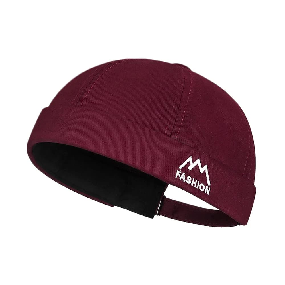 Cappello Beanie Hip Hop alla Moda, Berretto Docker Senza Visiera in Cotone Regolabile, Cappello a Cupola Vintage con Ricamo a Lettere, per Esterni