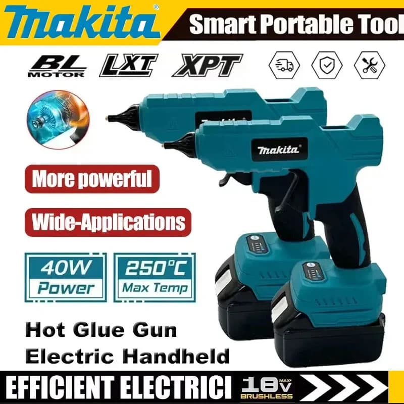 Makita Cordless Electric Hot Melt Glue Gun 18V Battery 11mm Glue Stick Hot Melt Welding Hot Air Gun for Home Crafts DIY
