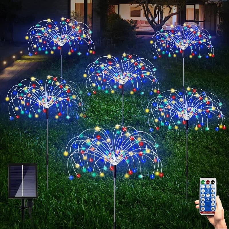Solar LED Pathway Lights Outdoor Waterproof Garden Decor Fairy Solar Lawn Lamp For Patio Walkway YardGround plug with 8 modes