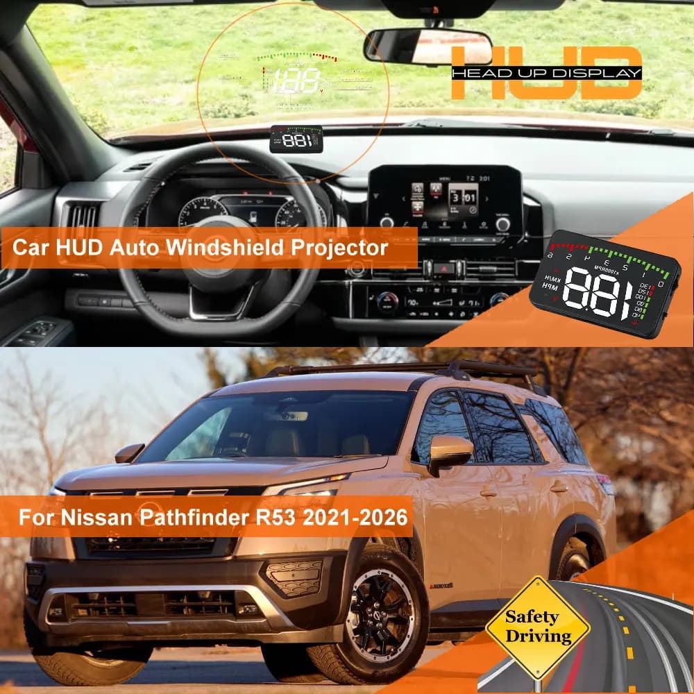 Display HUD per auto per Nissan Pathfinder R51 2005-2012 R52 2013-2020 R53 2021-2026 Accessori proiettore per parabrezza auto