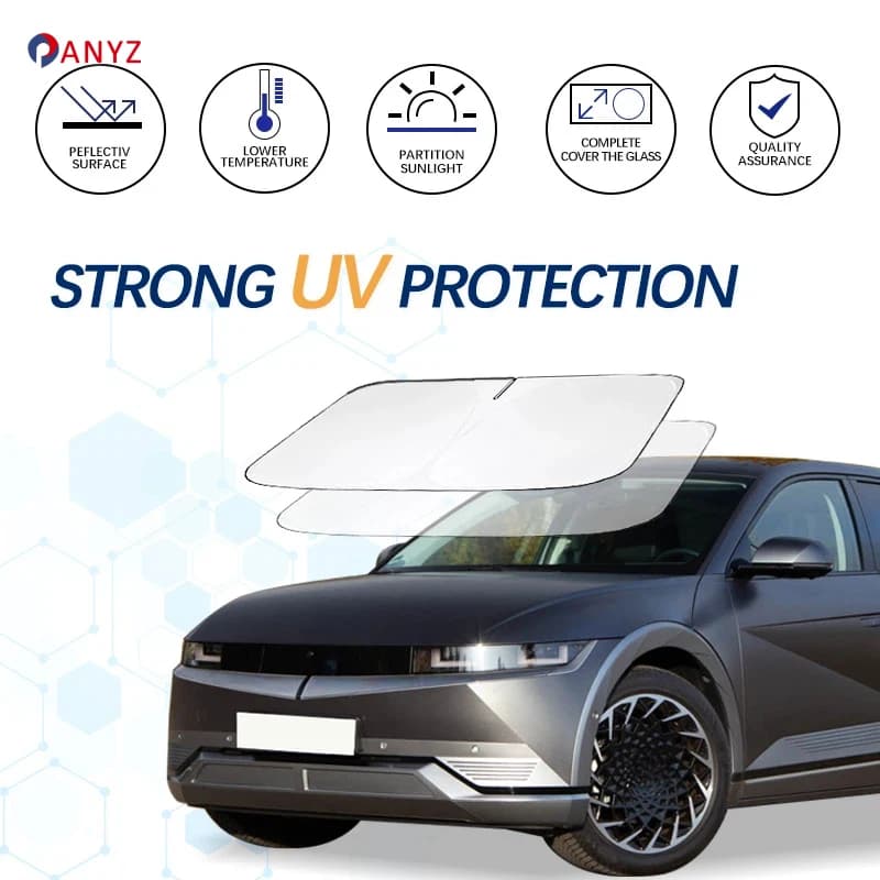 Windshield Sun Shade For Hyundai ioniq5 ioniq5n Sunshade Sun Visor Protector Foldable Blocks UV Rays Keep Your Car Cooler