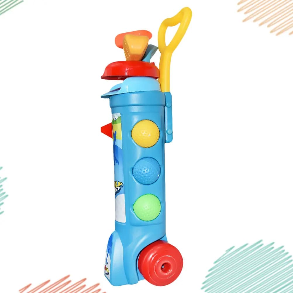 Kids Golf Club Set Portable Plastic Mini Golf Practice Toy with Balls for Indoor Outdoor Play