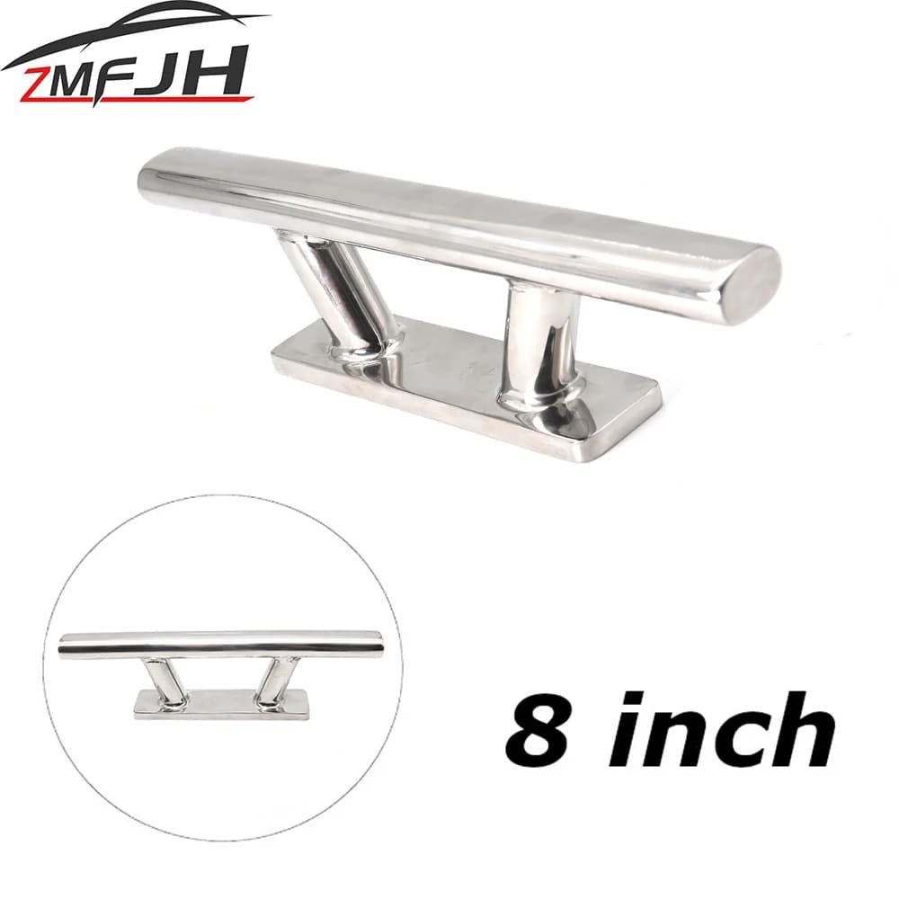 Bitta per corda da ponte per doca di ormeggio per barche in acciaio inossidabile 316 Bitta marina da 8 pollici per accessori per yacht per barche marine Dock di ancoraggio Yacht