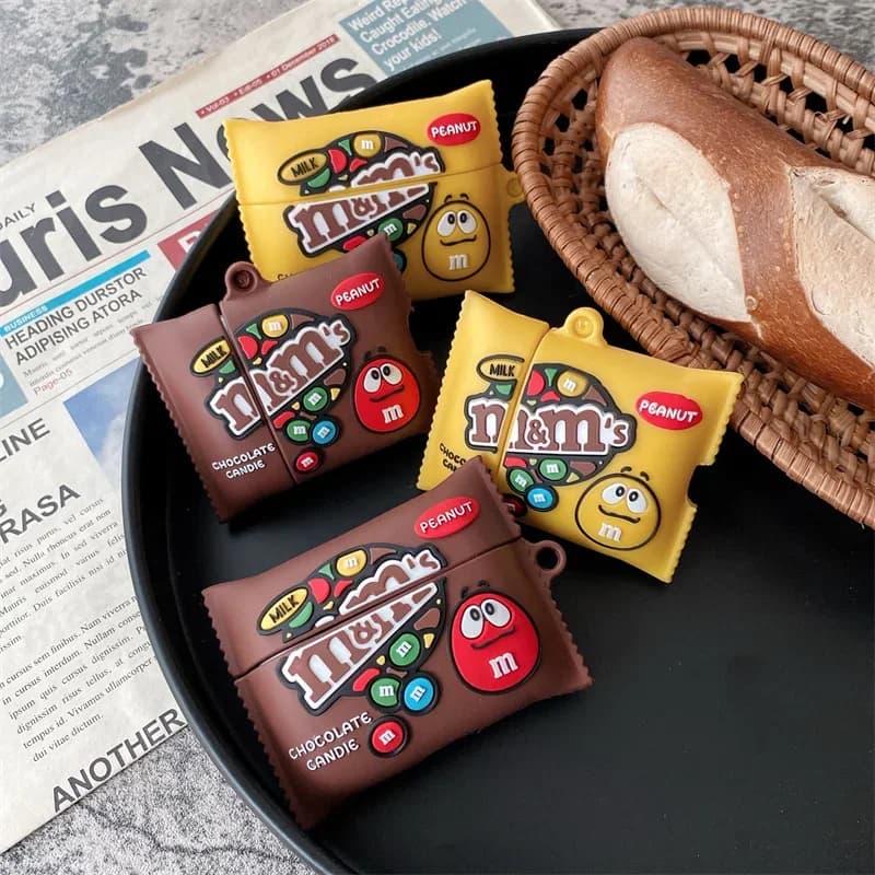 Custodia per AirPods 4 a forma di cioccolato, custodia per AirPods Pro 3 a tema snack, custodia per auricolari per AirPods Pro 2 con ricarica wireless