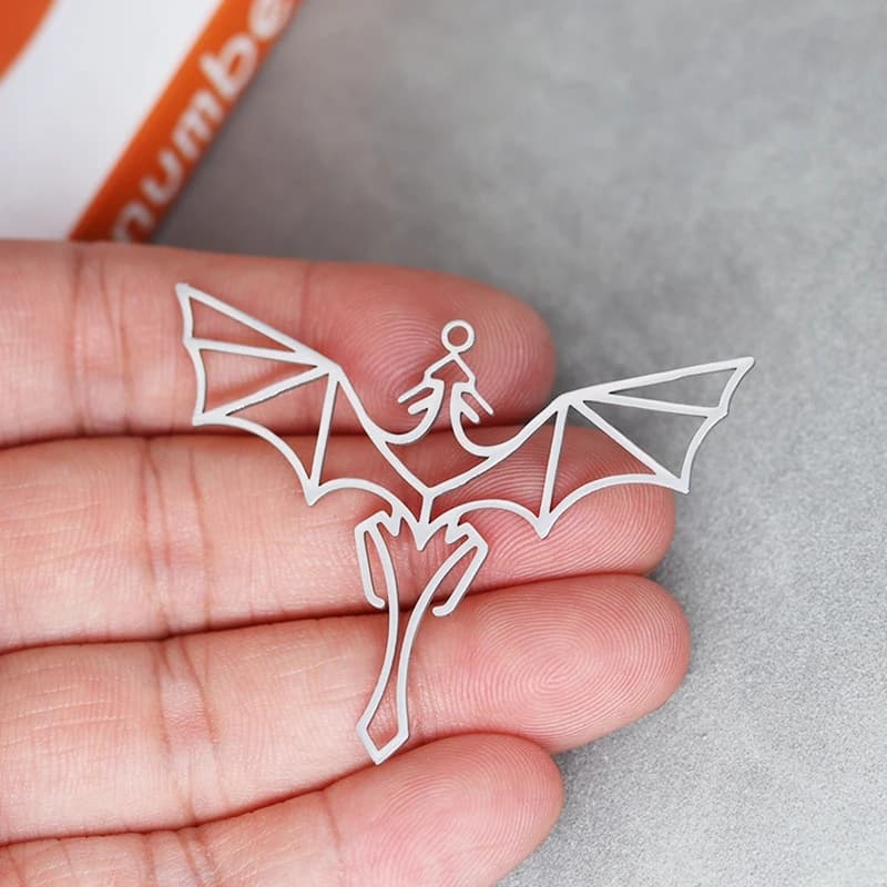 3 ciondoli gotici con ali di drago occidentale, ciondolo in acciaio inossidabile per la creazione di gioielli, orecchini punk, collane, accessori fai da te