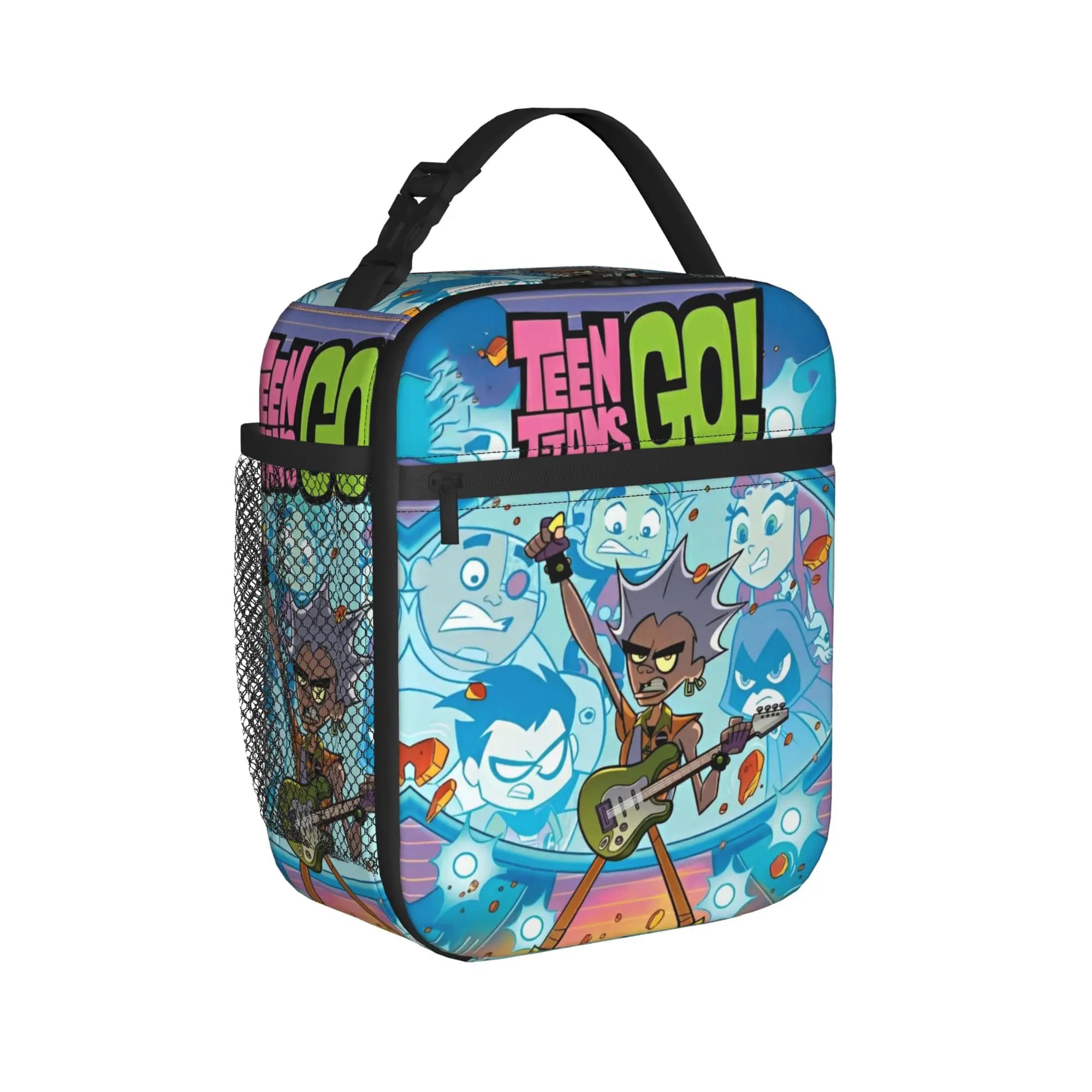 Games Teen Titans Go Borsa termica per il pranzo, borsa termica riutilizzabile, contenitore per il pranzo, borsa portatile per il pranzo, borsa per alimenti, ufficio, all'aperto