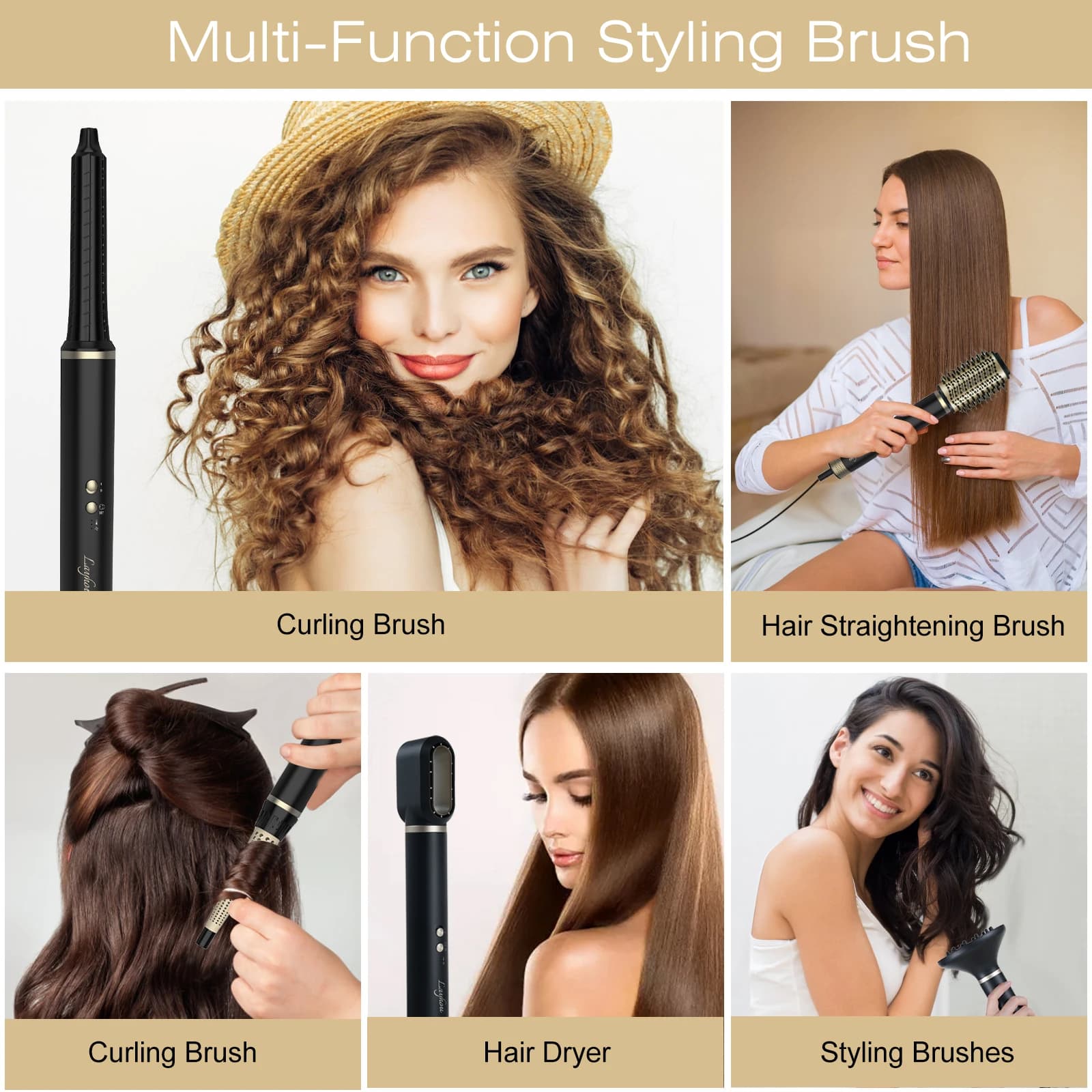 43W Air Flow Hair Styler, Quick Heating, Blue, Double Voltage, 5 Home Use Temperature Settings